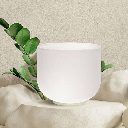 TOPFUND 432 Hz G Note Crystal Singing Bowl 7 inch Throat Chakra Sound Healing Meditation - TOPFUND Crystal Singing Bowl