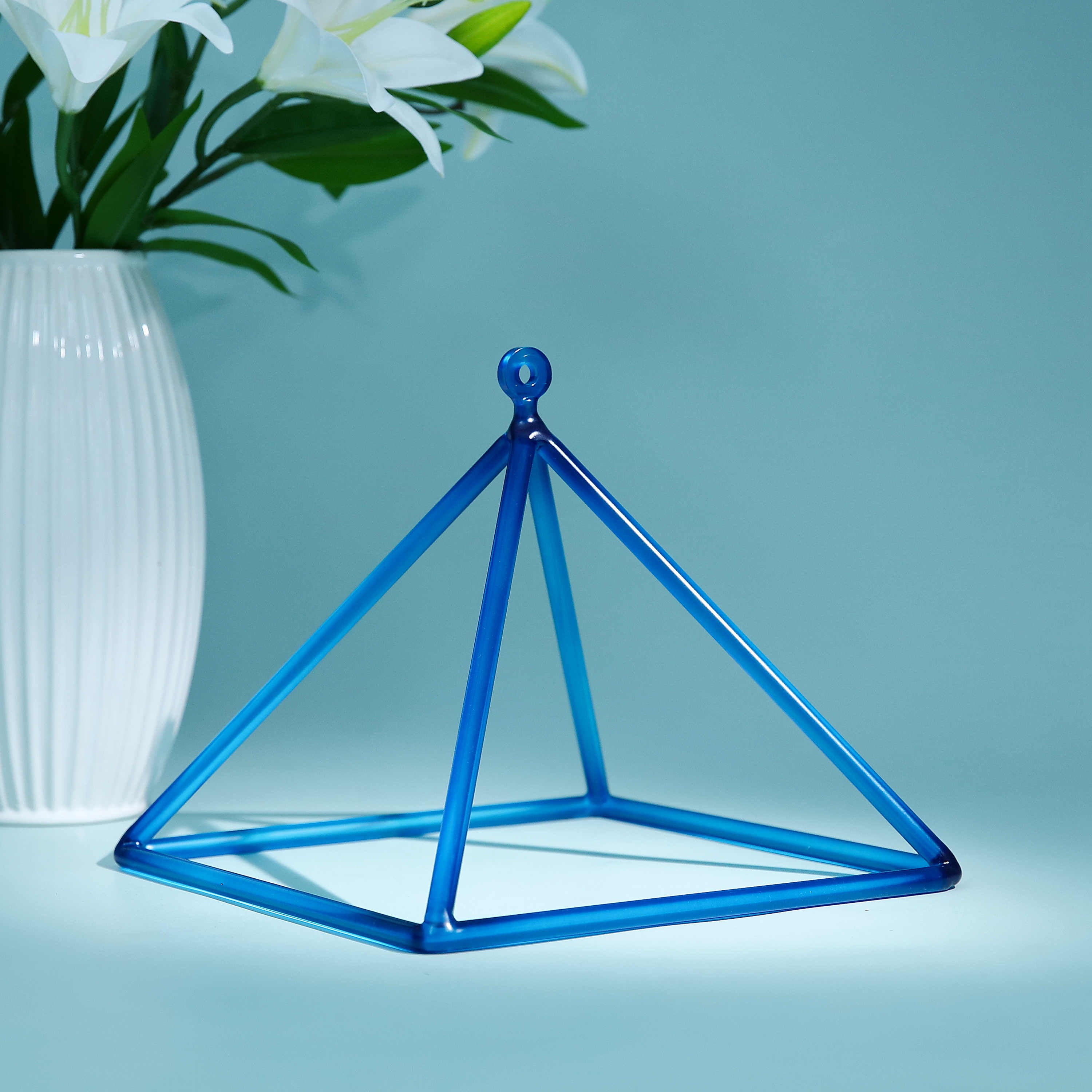 TOPFUND Indigo Crystal Singing Pyramid - TOPFUND Crystal Singing Bowl