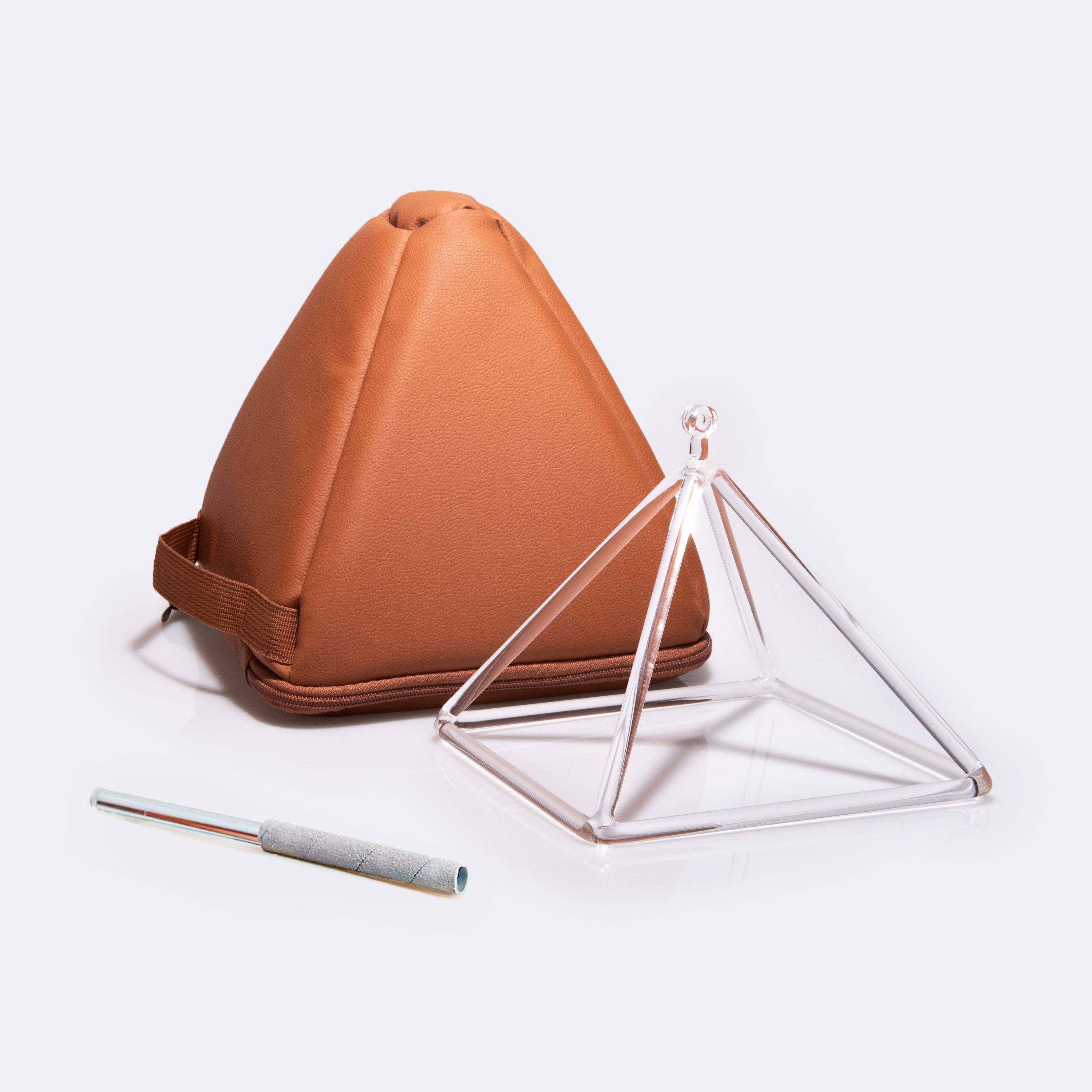 TOPFUND Clear Crystal Singing Pyramid - TOPFUND Crystal Singing Bowl