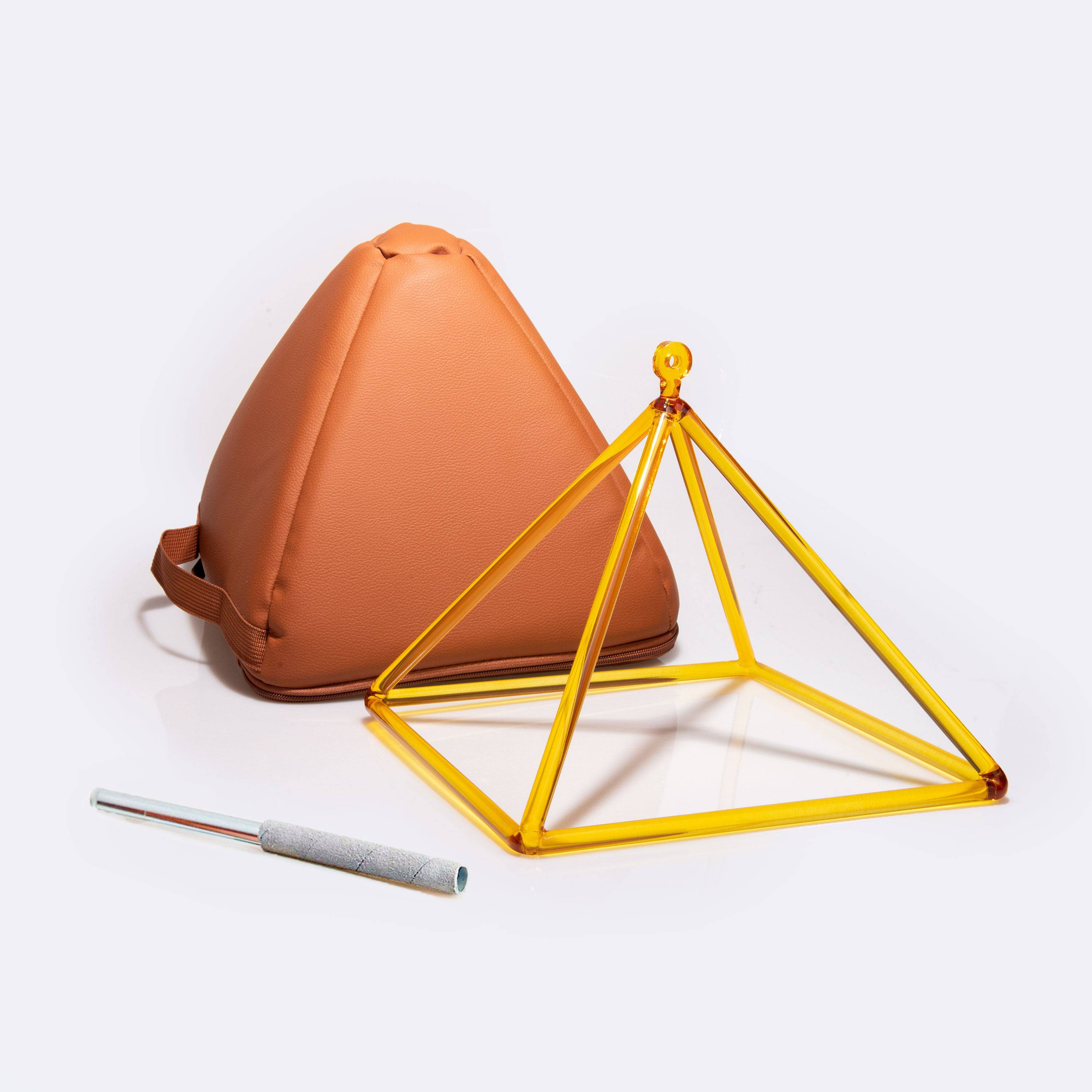 TOPFUND Yellow Crystal Singing Pyramid - TOPFUND Crystal Singing Bowl