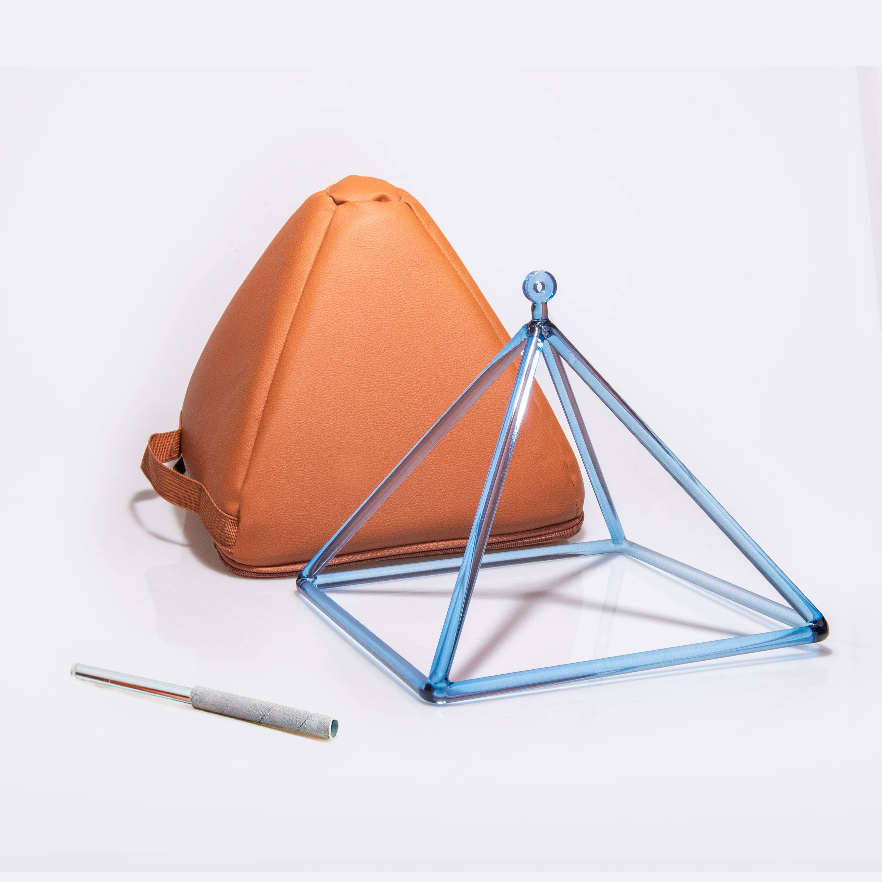 TOPFUND Blue Crystal Singing Pyramids - TOPFUND Crystal Singing Bowl