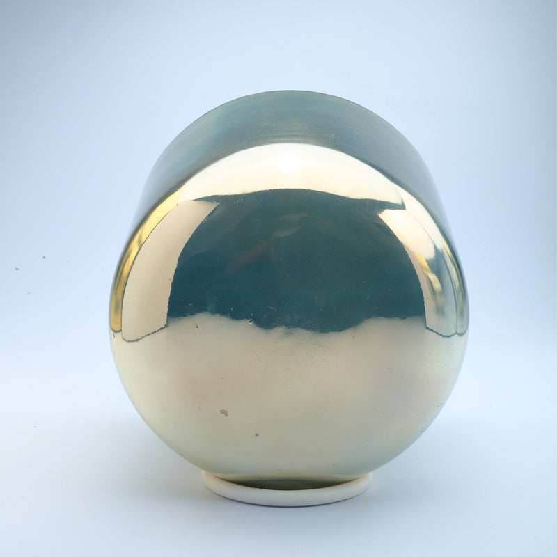 30% OFF TOPFUND Perfect Pitch Alchemy Solid silver-gold Crystal Singing Bowl 8 inch A note with defect - TOPFUND Crystal Singing Bowl