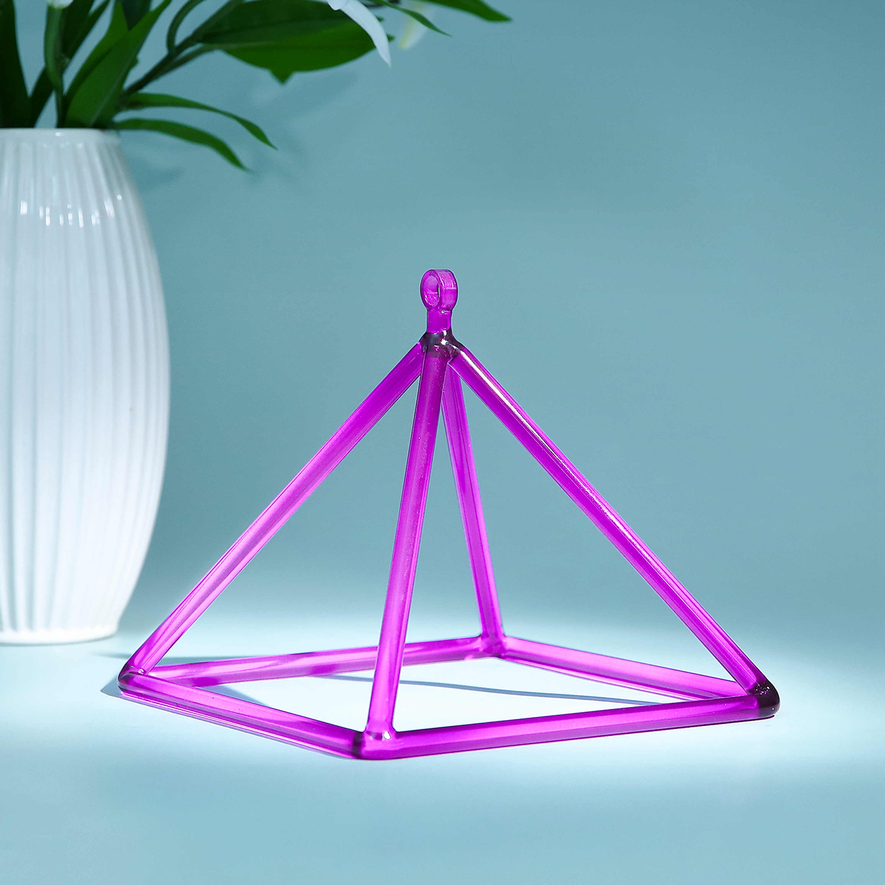 TOPFUND Pink Crystal Singing Pyramids - TOPFUND Crystal Singing Bowl