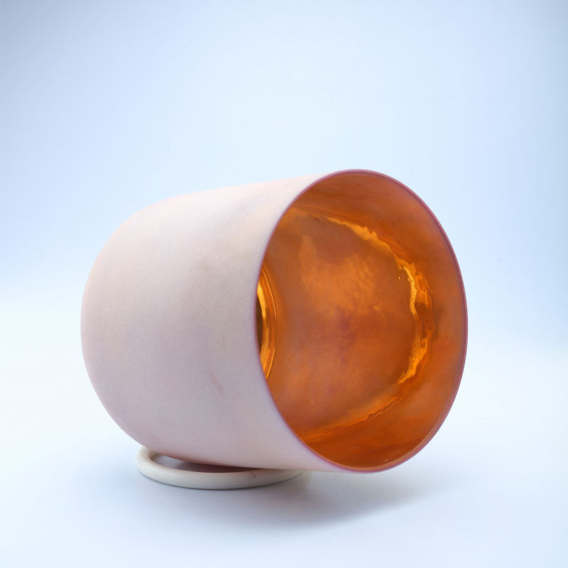 50% OFF TOPFUND Perfect Pitch Alchemy Frosted Gold Crystal Singing Bowl 6 inch B note with defect - TOPFUND Crystal Singing Bowl