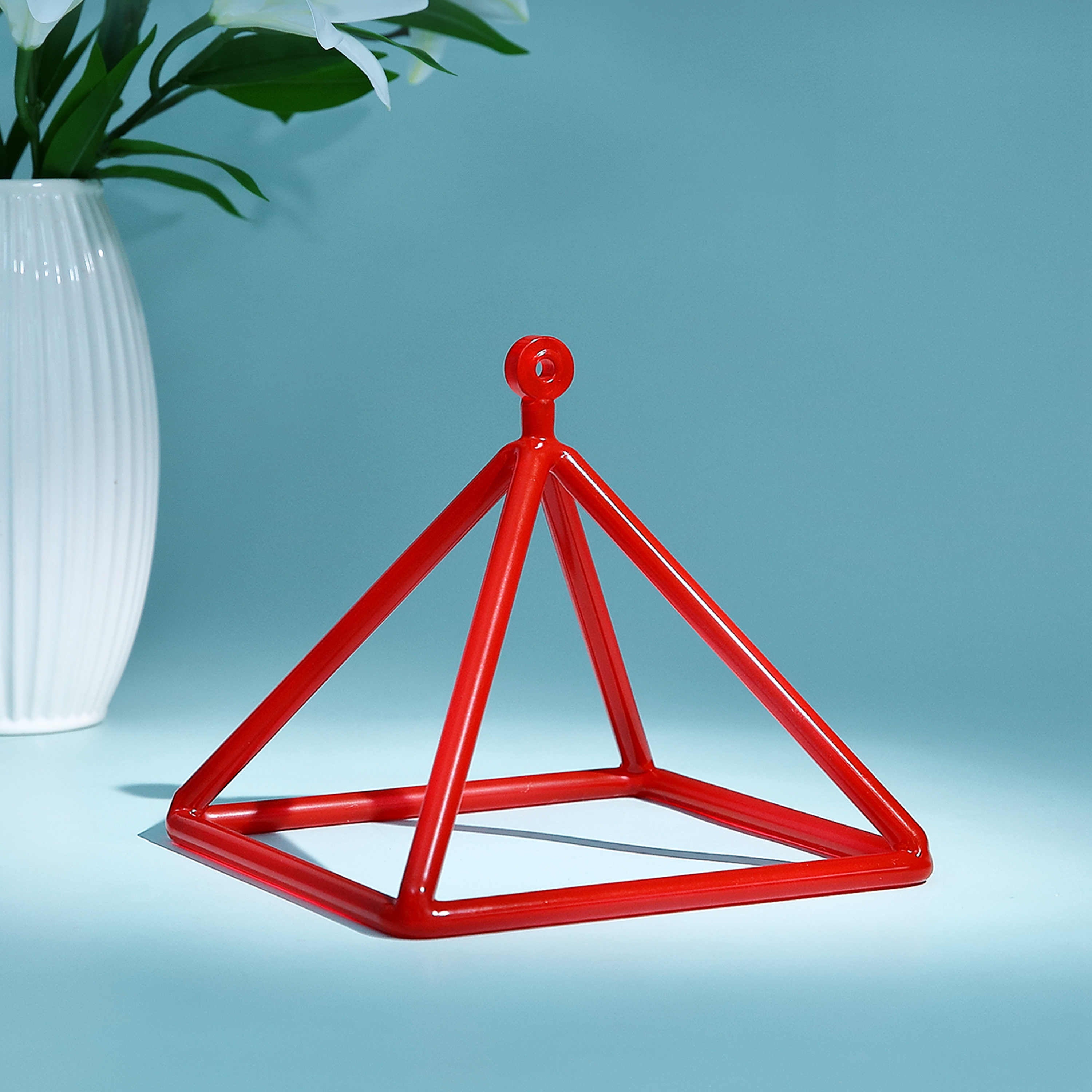 TOPFUND Red Crystal Singing Pyramid - TOPFUND Crystal Singing Bowl