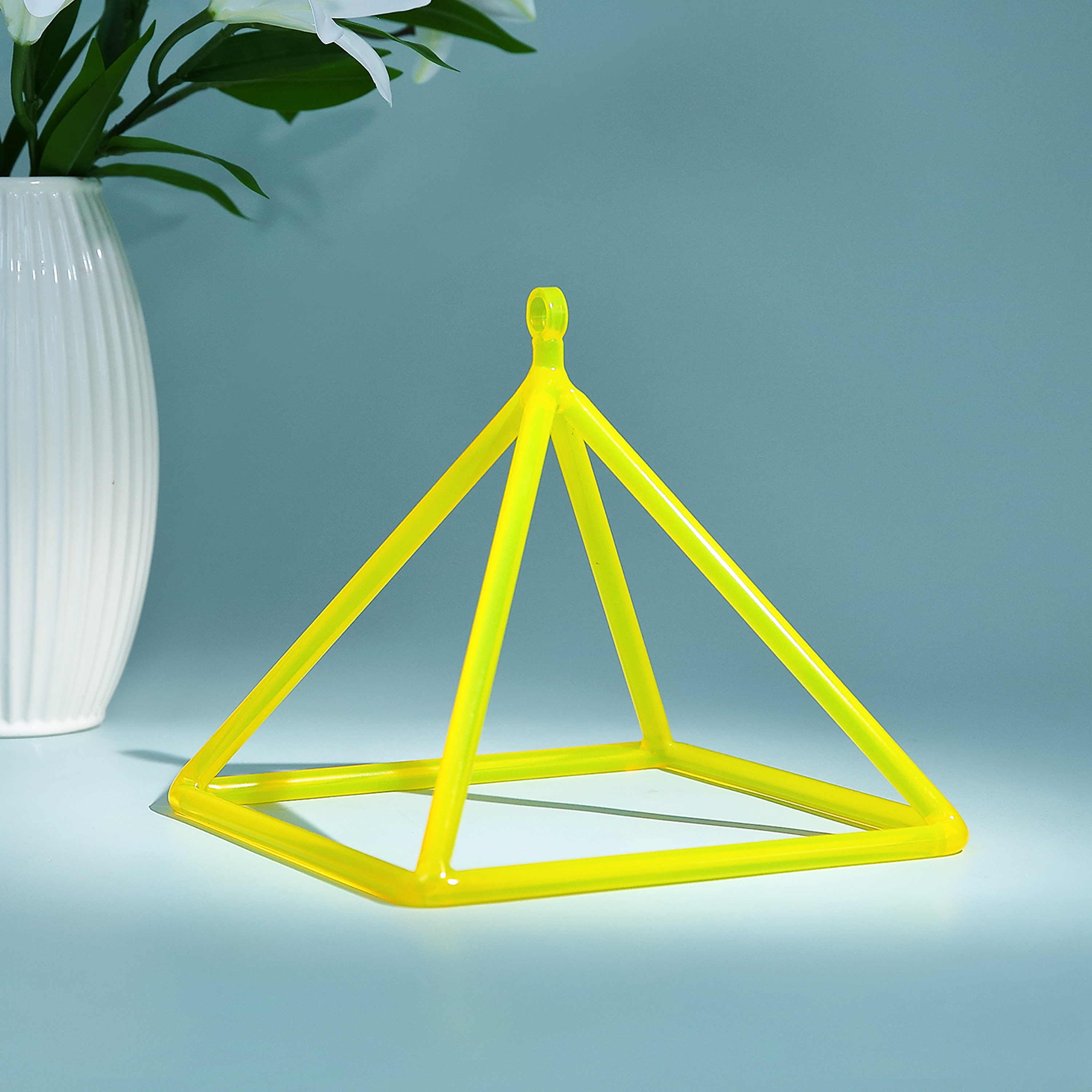 TOPFUND Yellow Crystal Singing Pyramid - TOPFUND Crystal Singing Bowl