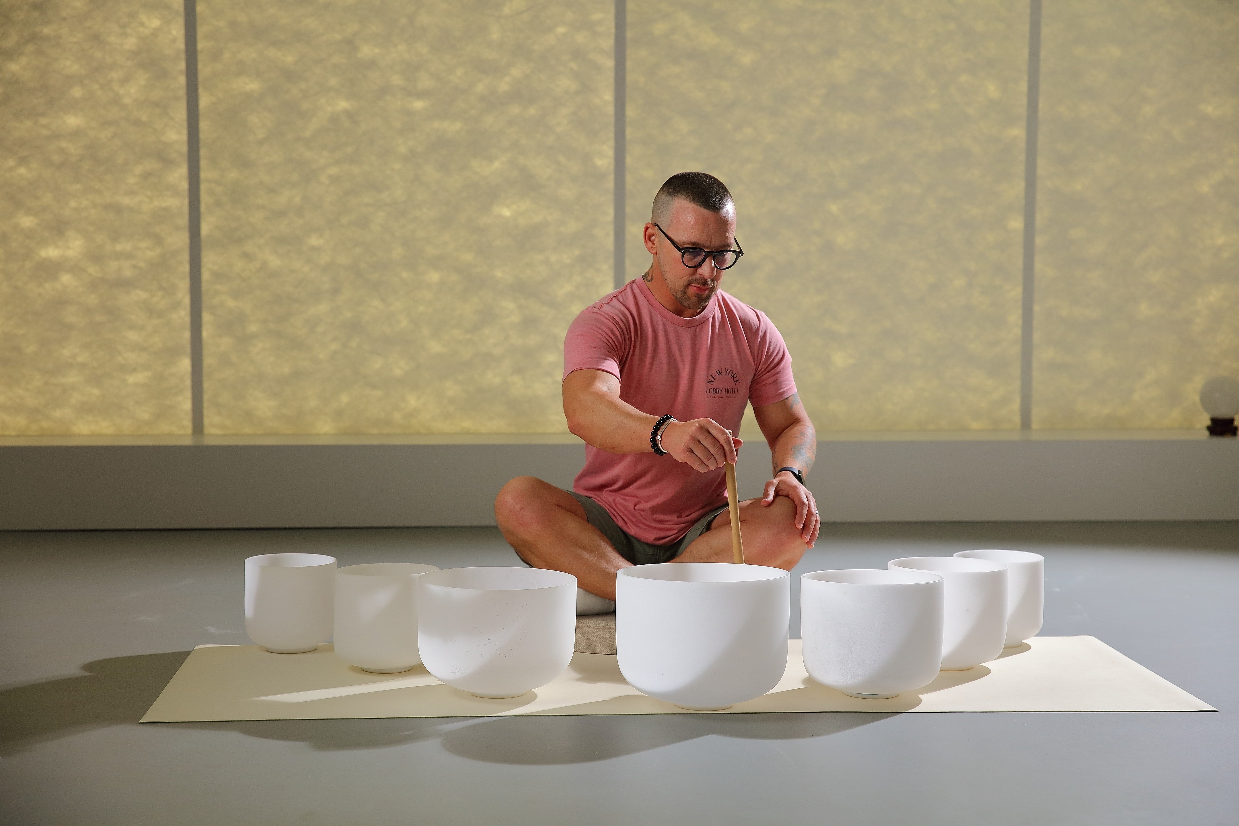 TOPFUND 432Hz Chakra Set of 7 Crystal Singing Bowls 7-12 inch - TOPFUND Crystal Singing Bowl