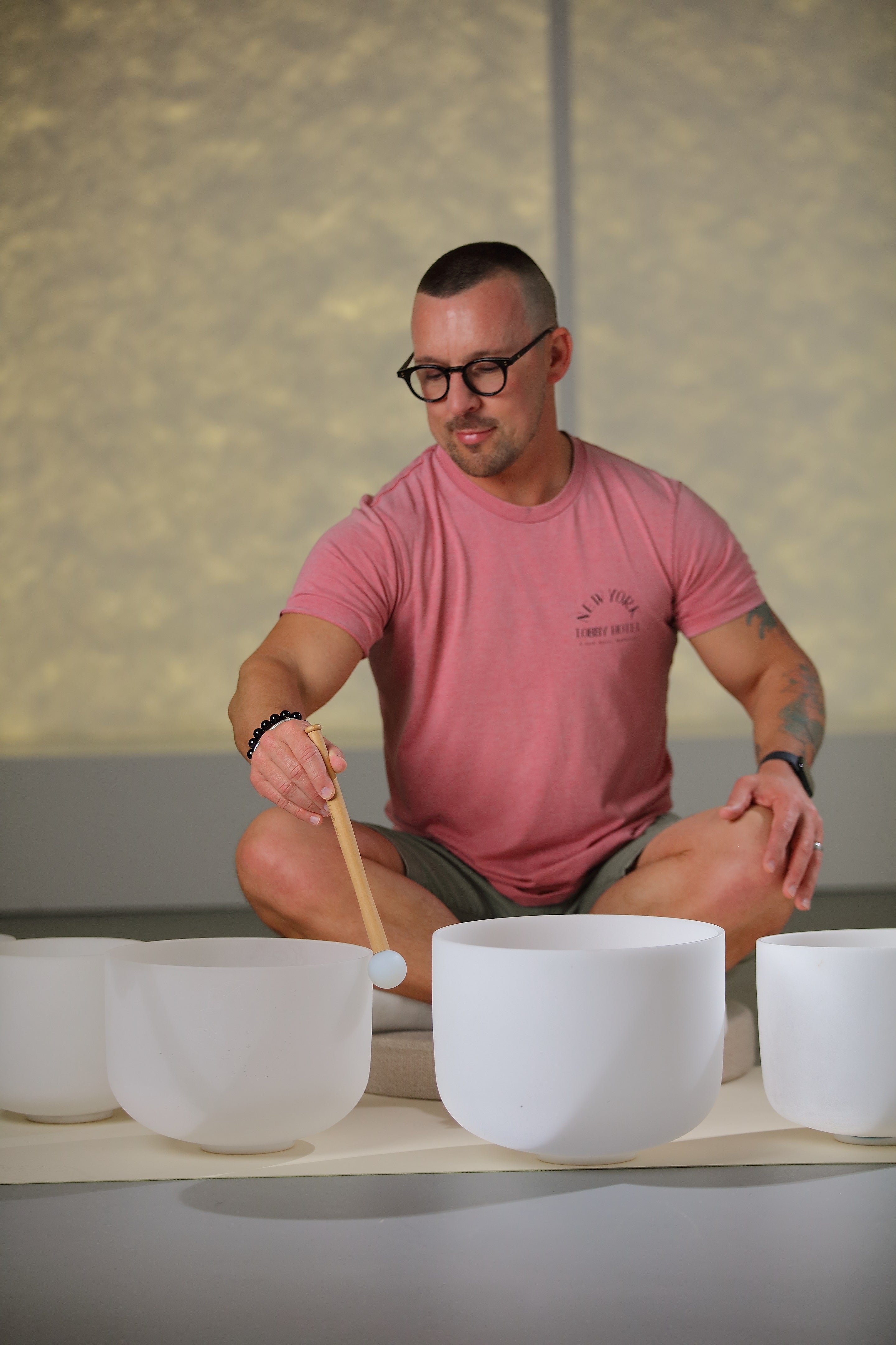 TOPFUND 440Hz Perfect Pitch Chakra Set of 7 Crystal Singing Bowls 8-14 inch - TOPFUND Crystal Singing Bowl