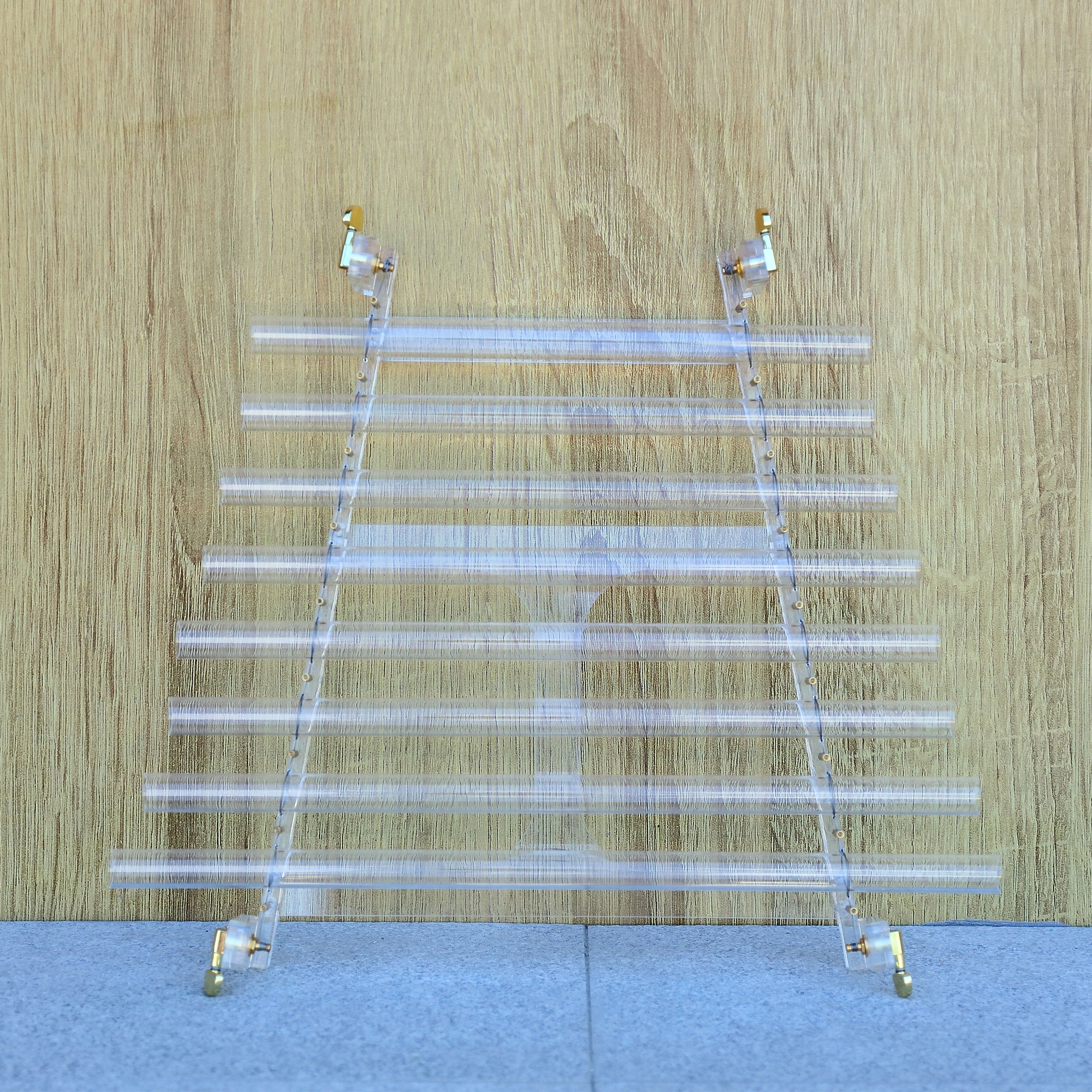 TOPFUND 432Hz Quartz Crystal Harps 7 Tubes - TOPFUND Crystal Singing Bowl