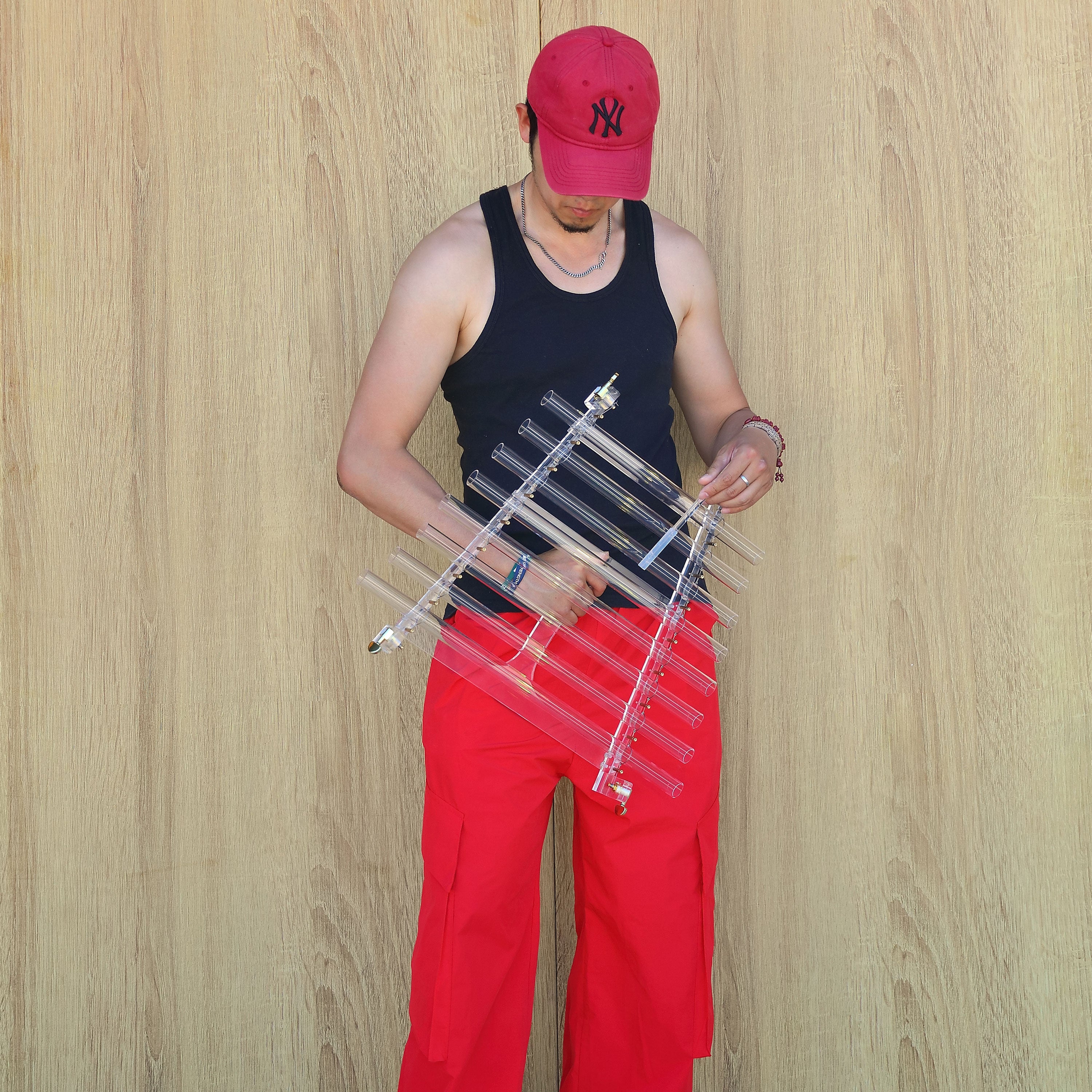 TOPFUND 432Hz Quartz Crystal Harps 7 Tubes - TOPFUND Crystal Singing Bowl