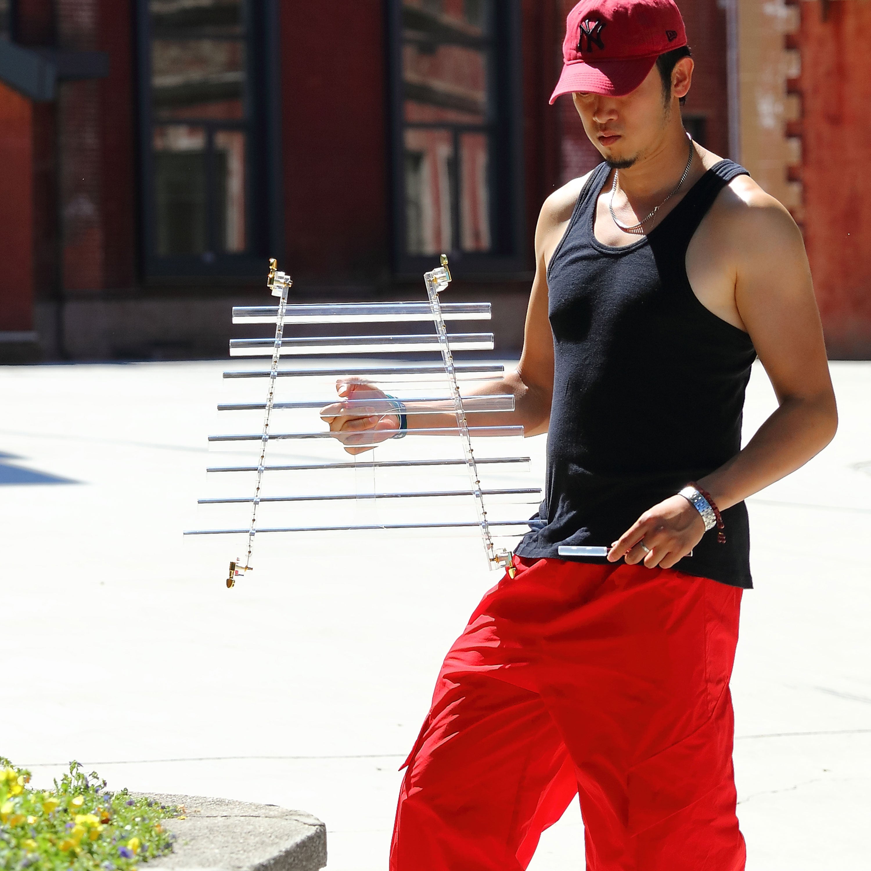 TOPFUND 432Hz Quartz Crystal Harps 7 Tubes - TOPFUND Crystal Singing Bowl