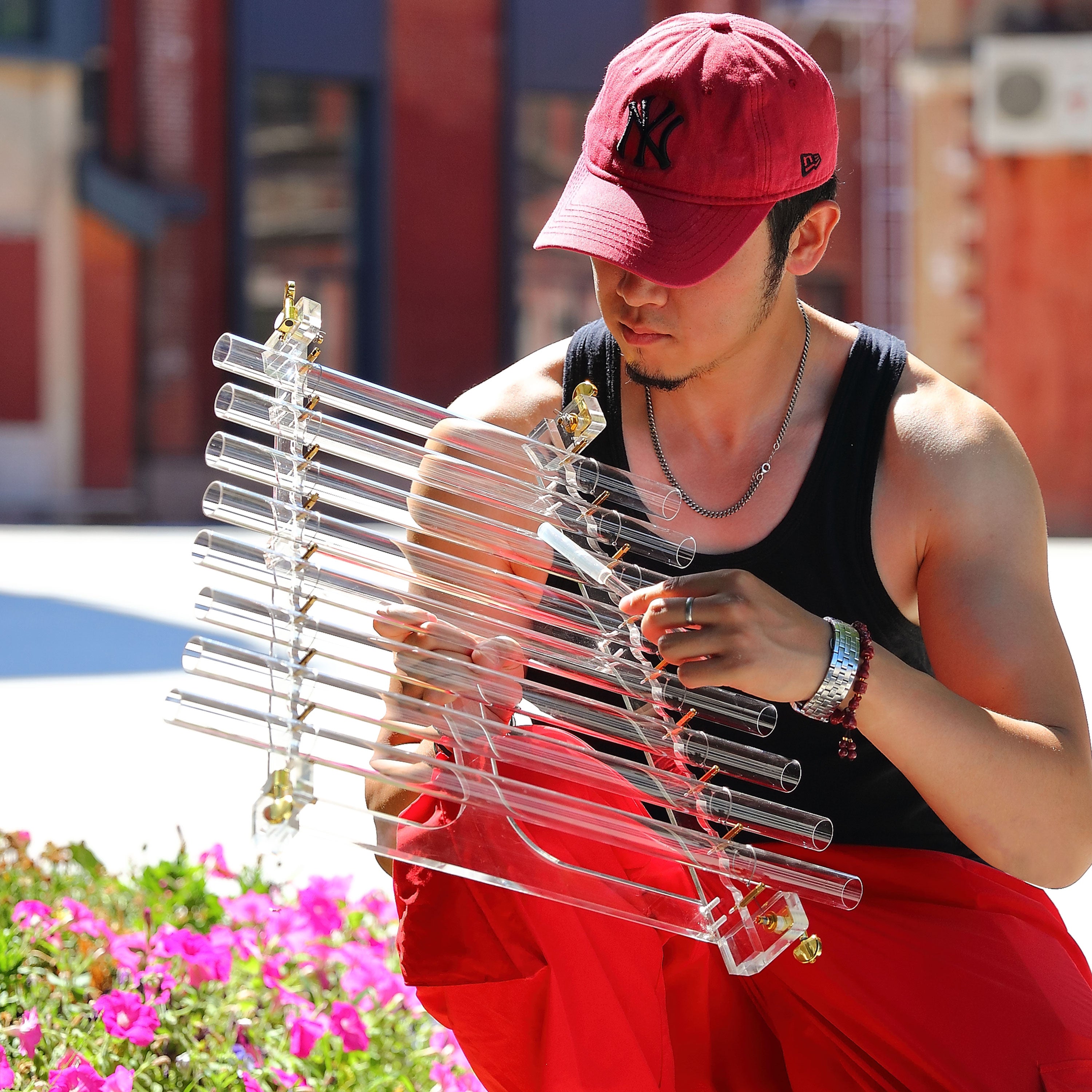TOPFUND 432Hz Quartz Crystal Harps 7 Tubes - TOPFUND Crystal Singing Bowl