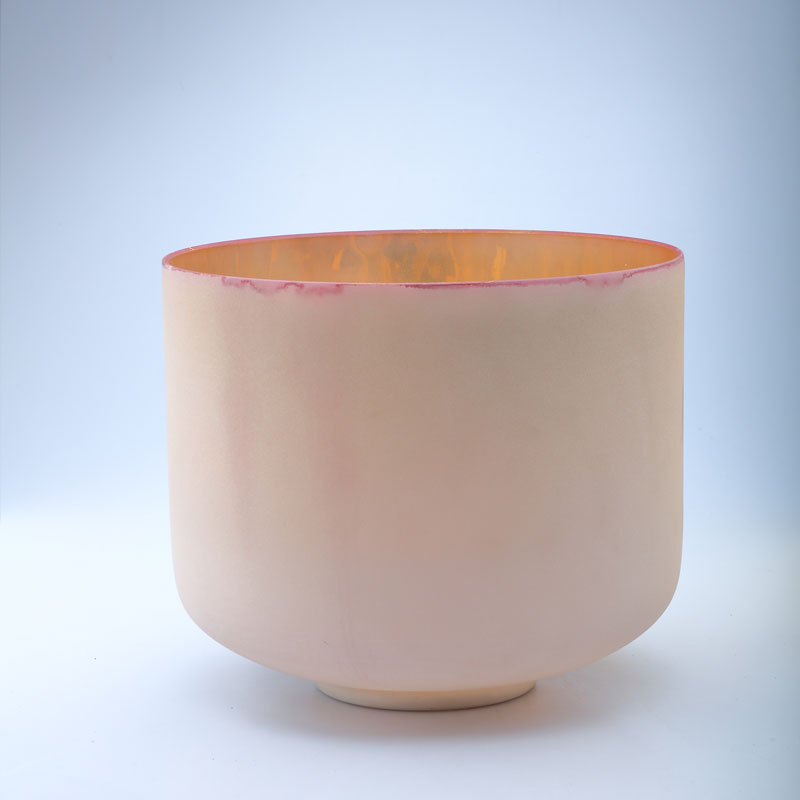 50% OFF TOPFUND Perfect Pitch Alchemy Frosted Gold Crystal Singing Bowl 9 inch F note with defect - TOPFUND Crystal Singing Bowl