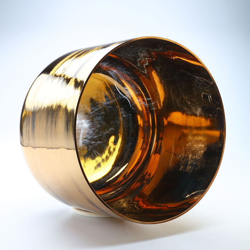 50%OFF TOPFUND Perfect Pitch Alchemy Gold Crystal Singing Bowl 12 inch C note with defect - TOPFUND Crystal Singing Bowl