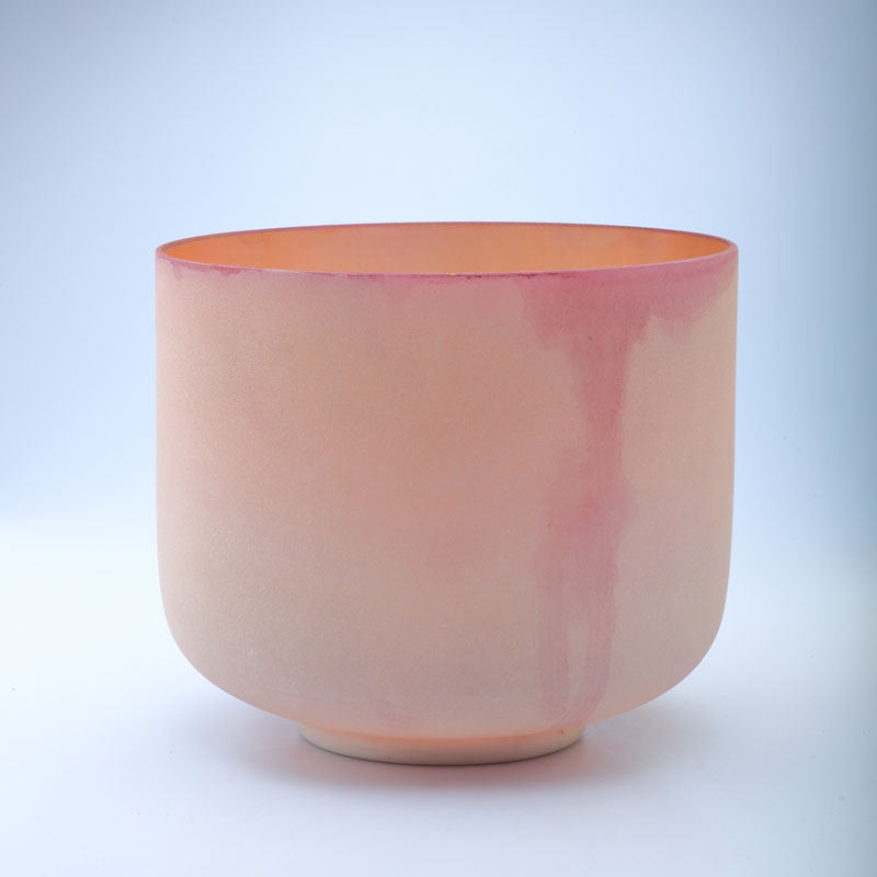 50% OFF TOPFUND Perfect Pitch Alchemy Frosted Gold Crystal Singing Bowl 8 inch G note with defect - TOPFUND Crystal Singing Bowl