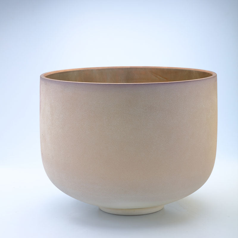 50% OFF TOPFUND Perfect Pitch Alchemy Frosted Gold Crystal Singing Bowl 10 inch G note with defect - TOPFUND Crystal Singing Bowl