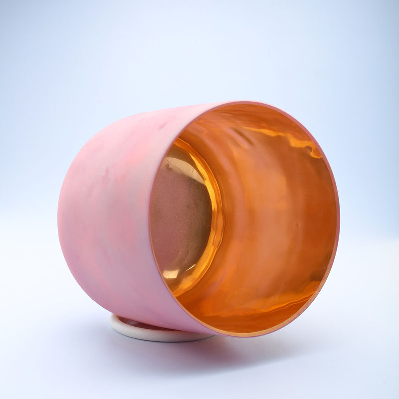 50% OFF TOPFUND Perfect Pitch Alchemy Frosted Gold Crystal Singing Bowl 7 inch B note with defect - TOPFUND Crystal Singing Bowl