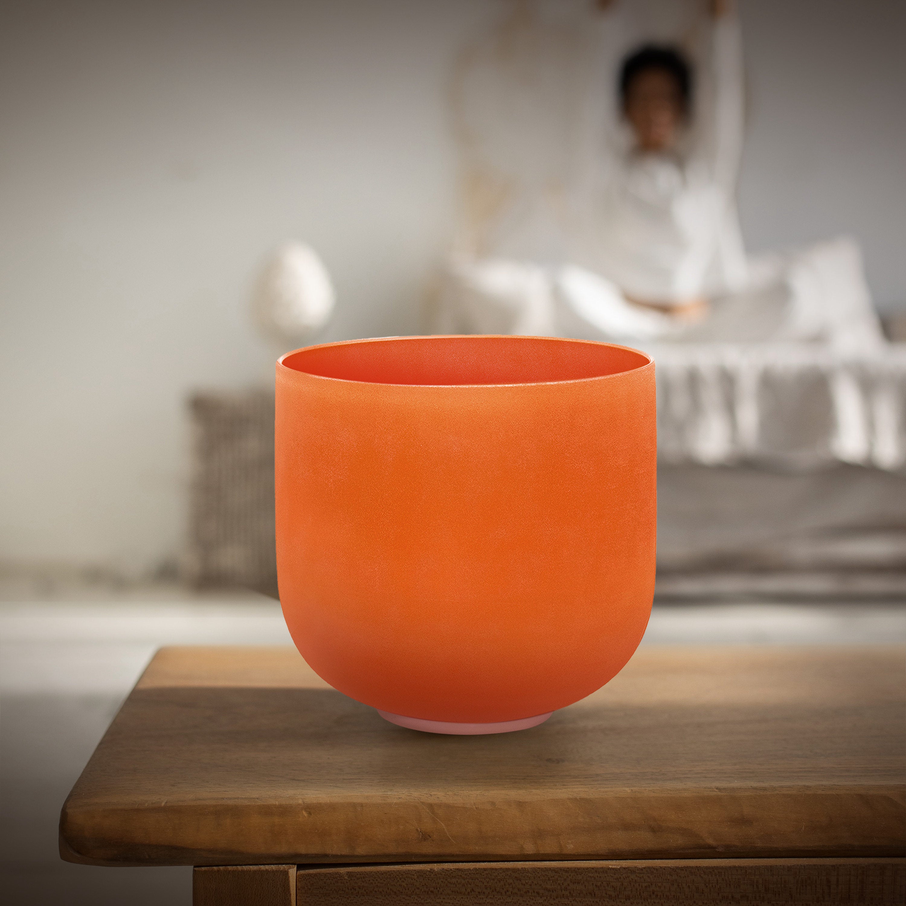 TOPFUND 440Hz Orange D# Note Quartz Crystal Singing Bowl Chakra - TOPFUND Crystal Singing Bowl