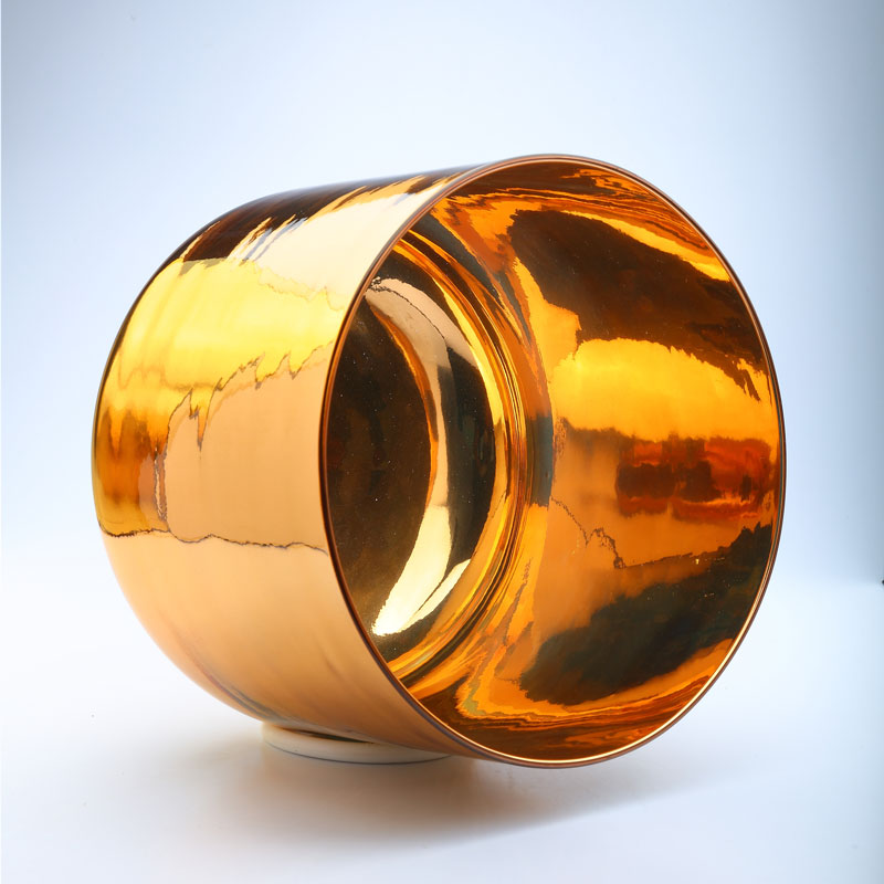 50% OFF TOPFUND Perfect Pitch Alchemy Solid gold Crystal Singing Bowl 10 inch F note with defect - TOPFUND Crystal Singing Bowl