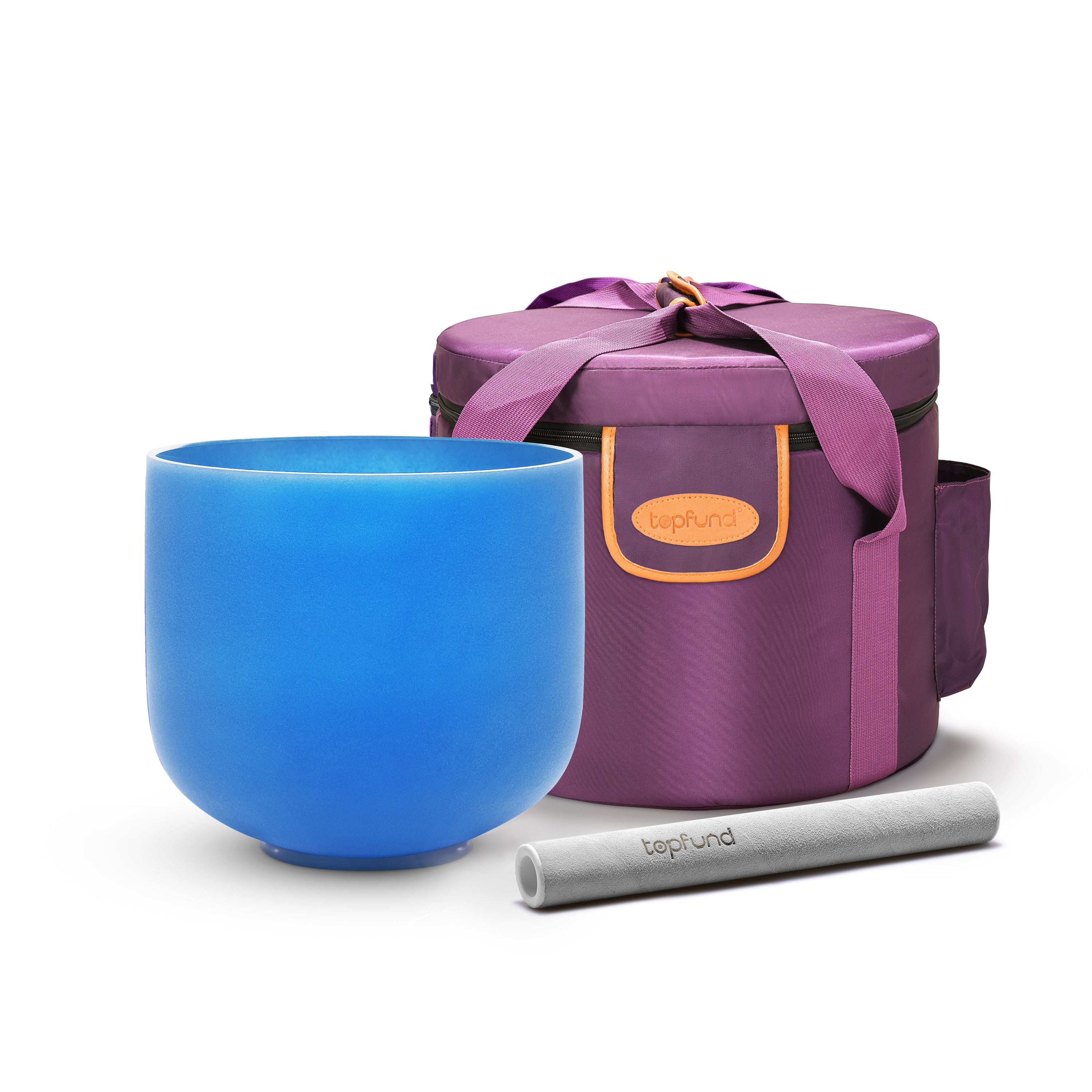 TOPFUND 432hz Blue G Note Crystal Singing Bowl Throat Chakra 10 inch - TOPFUND Crystal Singing Bowl