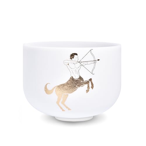 TOPFUND Zodiac Chakra Set of 7 Crystal Singing Bowls - TOPFUND Crystal Singing Bowl