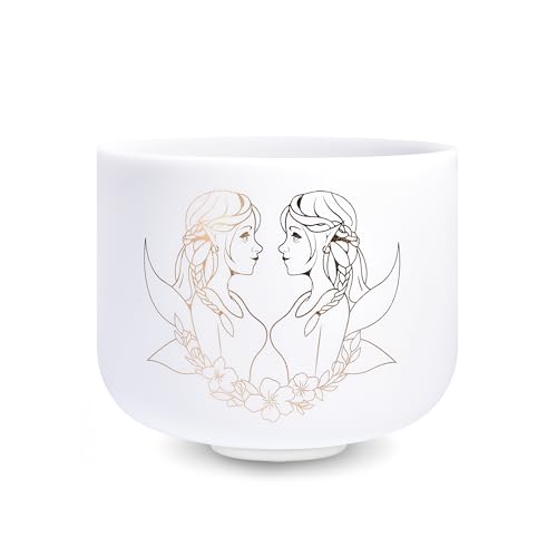 TOPFUND Zodiac Chakra Set of 7 Crystal Singing Bowls - TOPFUND Crystal Singing Bowl