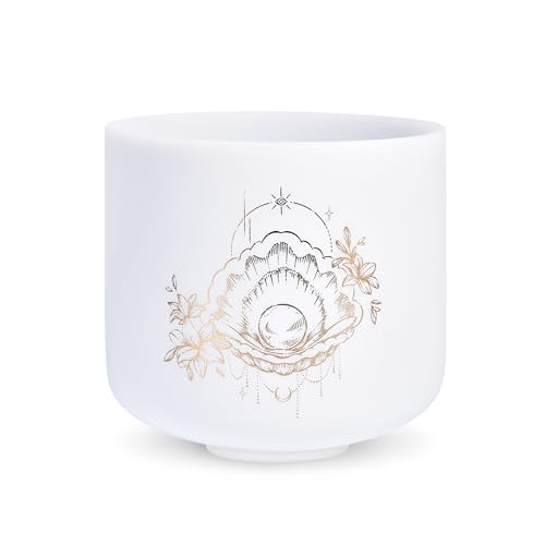 TOPFUND Malady of Nature Chakra Set of 7 Crystal Singing Bowls 6-10 - TOPFUND Crystal Singing Bowl