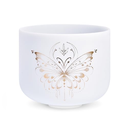 TOPFUND Malady of Nature Chakra Set of 7 Crystal Singing Bowls 6-10 - TOPFUND Crystal Singing Bowl