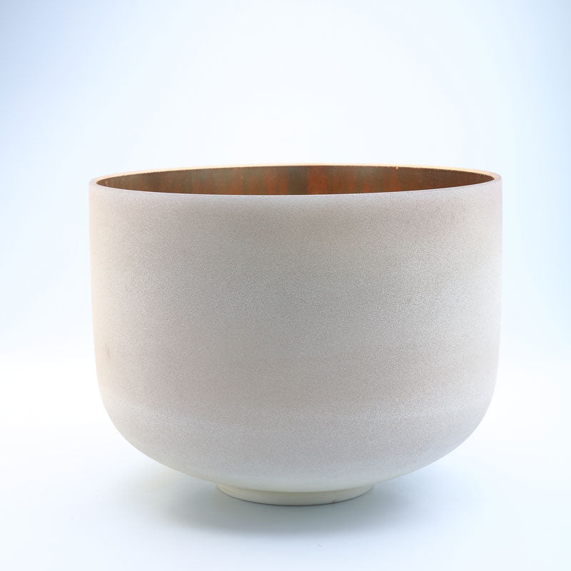 50% OFF TOPFUND Perfect Pitch Alchemy Frosted Gold Crystal Singing Bowl 10 inch D note with defect - TOPFUND Crystal Singing Bowl