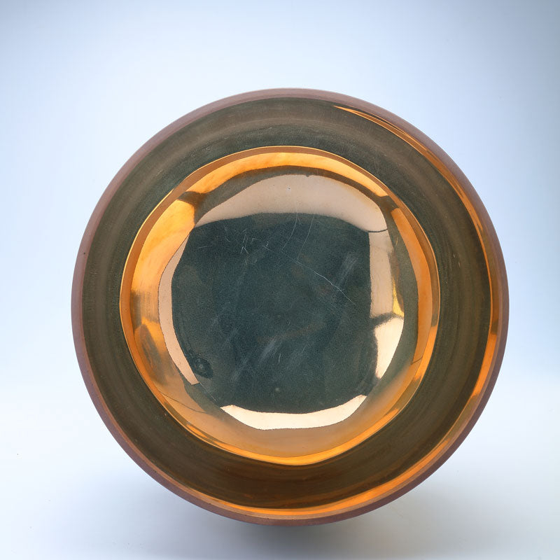 50% OFF TOPFUND Perfect Pitch Alchemy Frosted Gold Crystal Singing Bowl 10 inch G note with defect - TOPFUND Crystal Singing Bowl