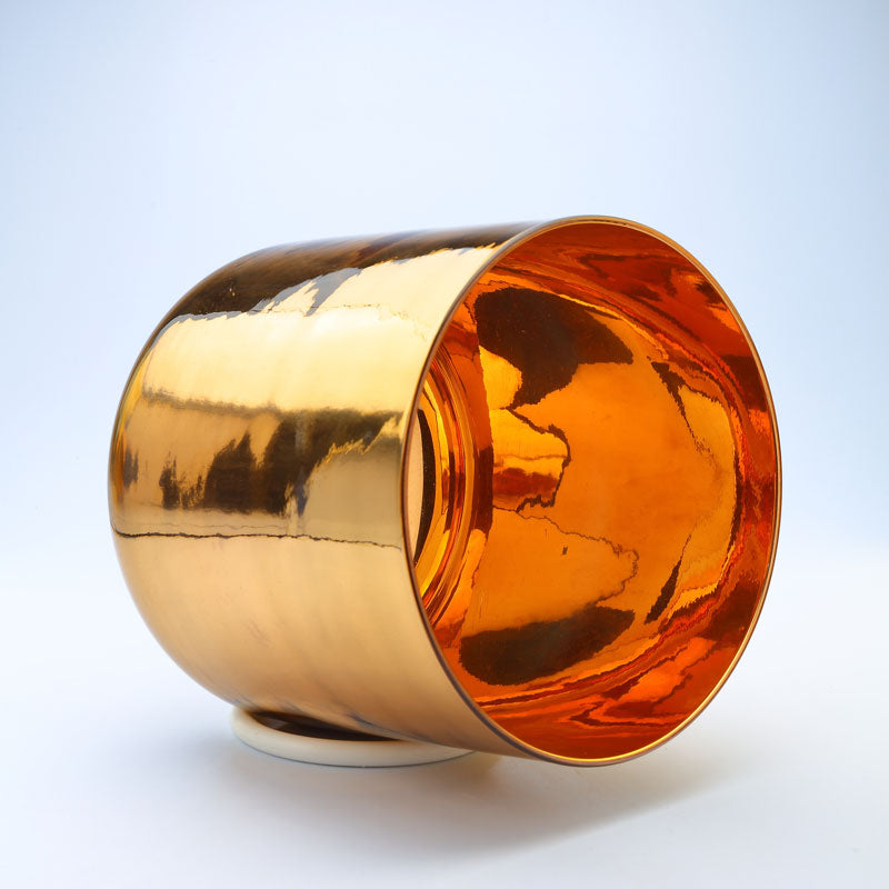 50% OFF TOPFUND Perfect Pitch Alchemy Gold Crystal Singing Bowl 7 inch D note with defect - TOPFUND Crystal Singing Bowl