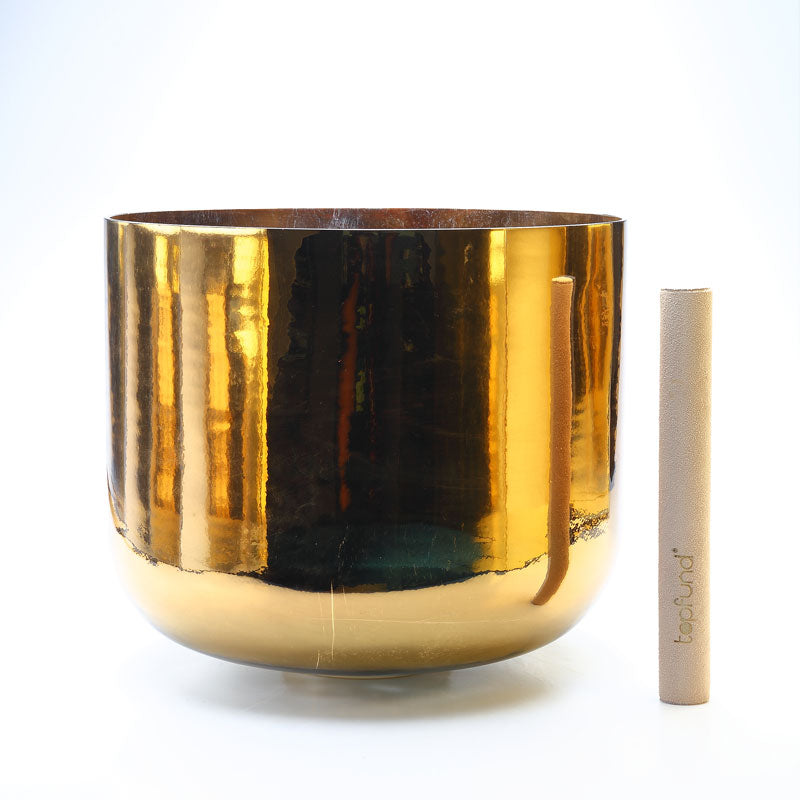 50%OFF TOPFUND Perfect Pitch Alchemy Gold Crystal Singing Bowl 12 inch C note with defect - TOPFUND Crystal Singing Bowl