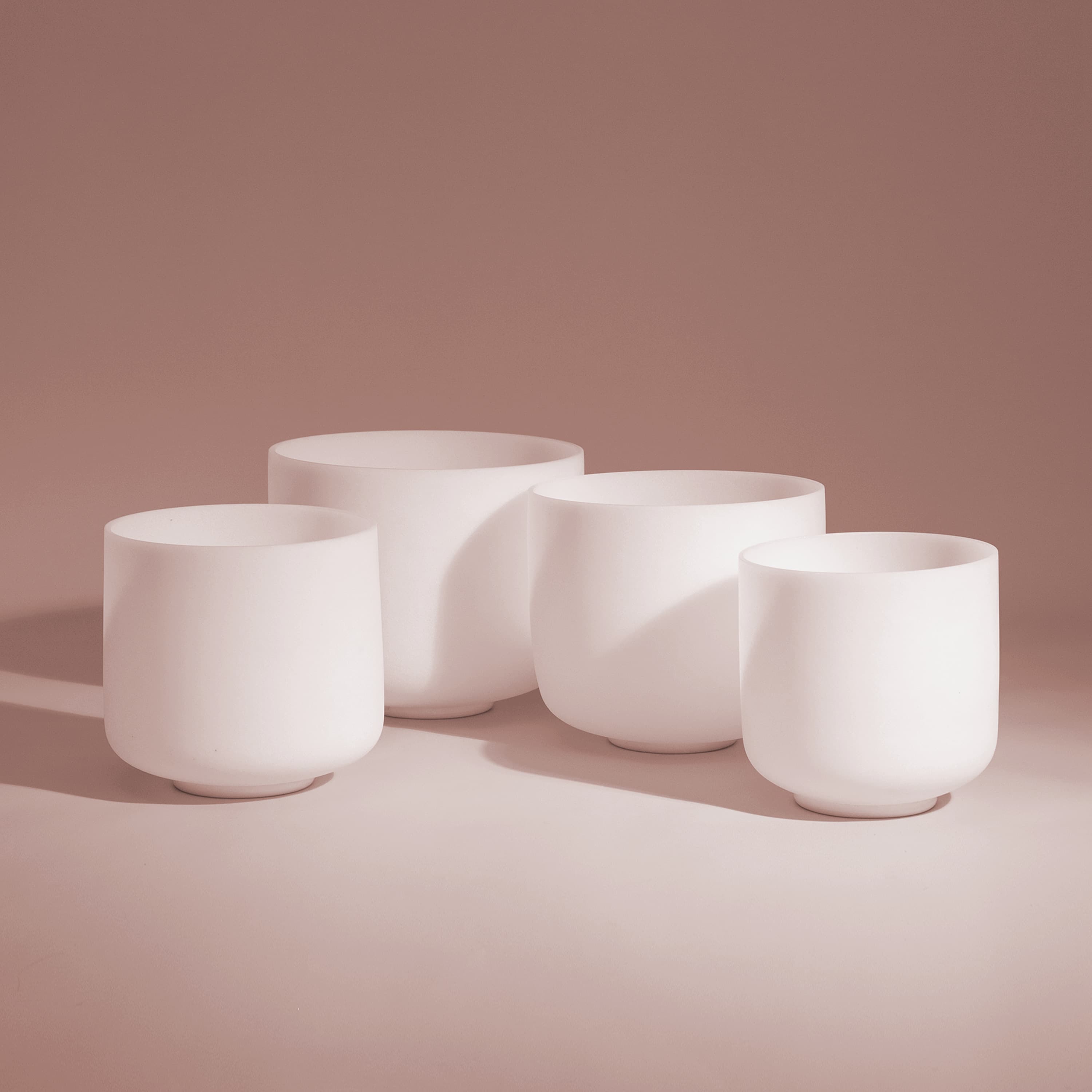 TOPFUND 7-10 inch Chakra Set of 4 Crystal Singing Bowls(7"A,8"F,9"C,10"G) - TOPFUND Crystal Singing Bowl