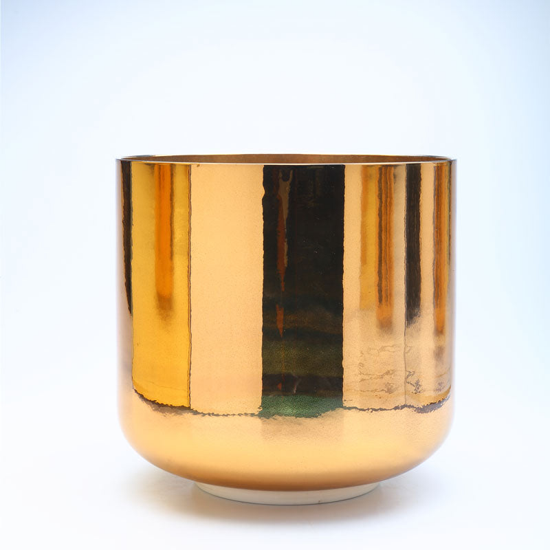 50% OFF TOPFUND Perfect Pitch Alchemy Solid 24K Gold Crystal Singing Bowl 6 inch E note with defect - TOPFUND Crystal Singing Bowl