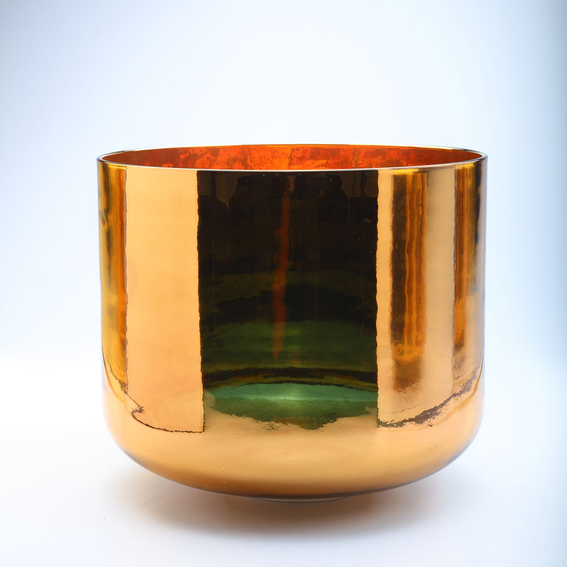 50% OFF TOPFUND Perfect Pitch Alchemy Solid gold Crystal Singing Bowl 10 inch F note with defect - TOPFUND Crystal Singing Bowl