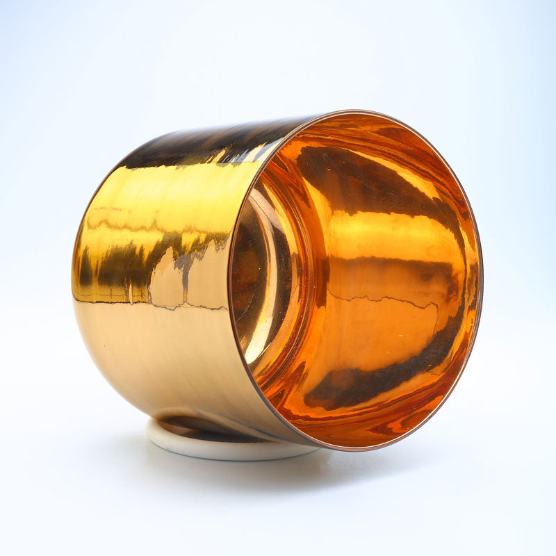 50% OFF TOPFUND Perfect Pitch Alchemy Solid gold Crystal Singing Bowl 6 inch D# note with defect - TOPFUND Crystal Singing Bowl