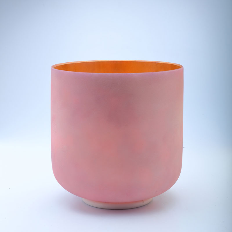 50% OFF TOPFUND Perfect Pitch Alchemy Frosted Gold Crystal Singing Bowl 7 inch B note with defect - TOPFUND Crystal Singing Bowl