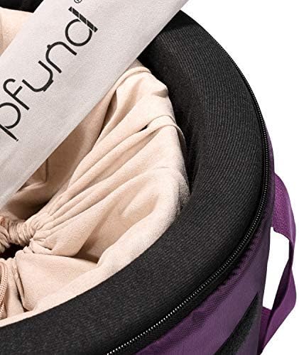 TOPFUND Handcrafted D# Note Crystal Singing Bowl 10 inch for Navel Chakra with Heavy Duty Carrying Case and Suede Striker - TOPFUND Crystal Singing Bowl