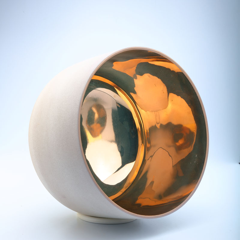 50% OFF TOPFUND Perfect Pitch Alchemy Frosted Gold Crystal Singing Bowl 10 inch D note with defect - TOPFUND Crystal Singing Bowl