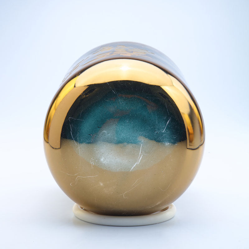 50% OFF TOPFUND Perfect Pitch Alchemy Solid gold Crystal Singing Bowl flower 6 inch E note with defect - TOPFUND Crystal Singing Bowl