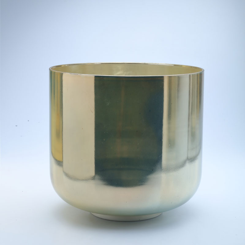 30% OFF TOPFUND Perfect Pitch Alchemy Solid silver-gold Crystal Singing Bowl 8 inch A note with defect - TOPFUND Crystal Singing Bowl