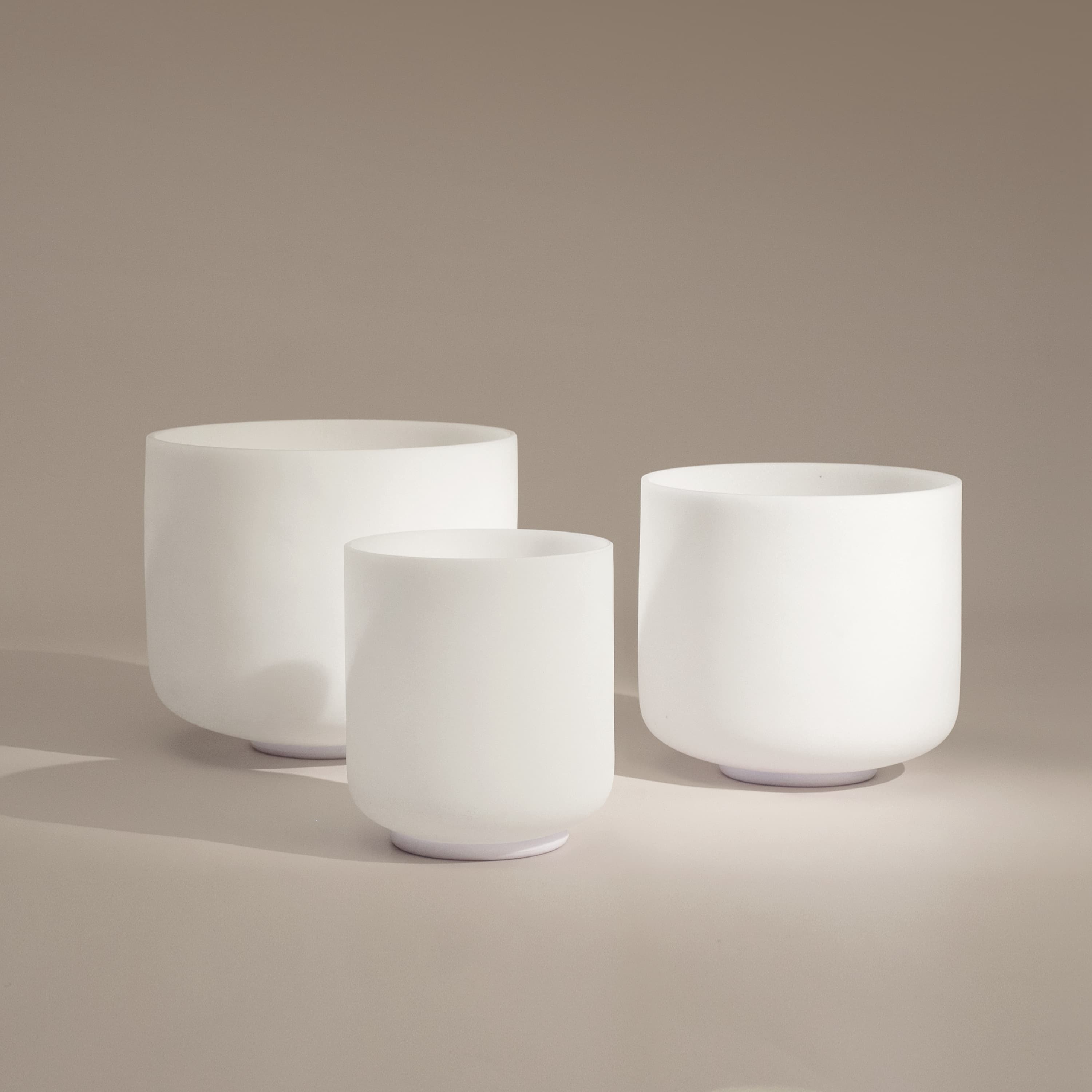 TOPFUND 6-10 inch Chakra Set of 3 Crystal Singing Bowls(6"A,8"F,10"C) - TOPFUND Crystal Singing Bowl