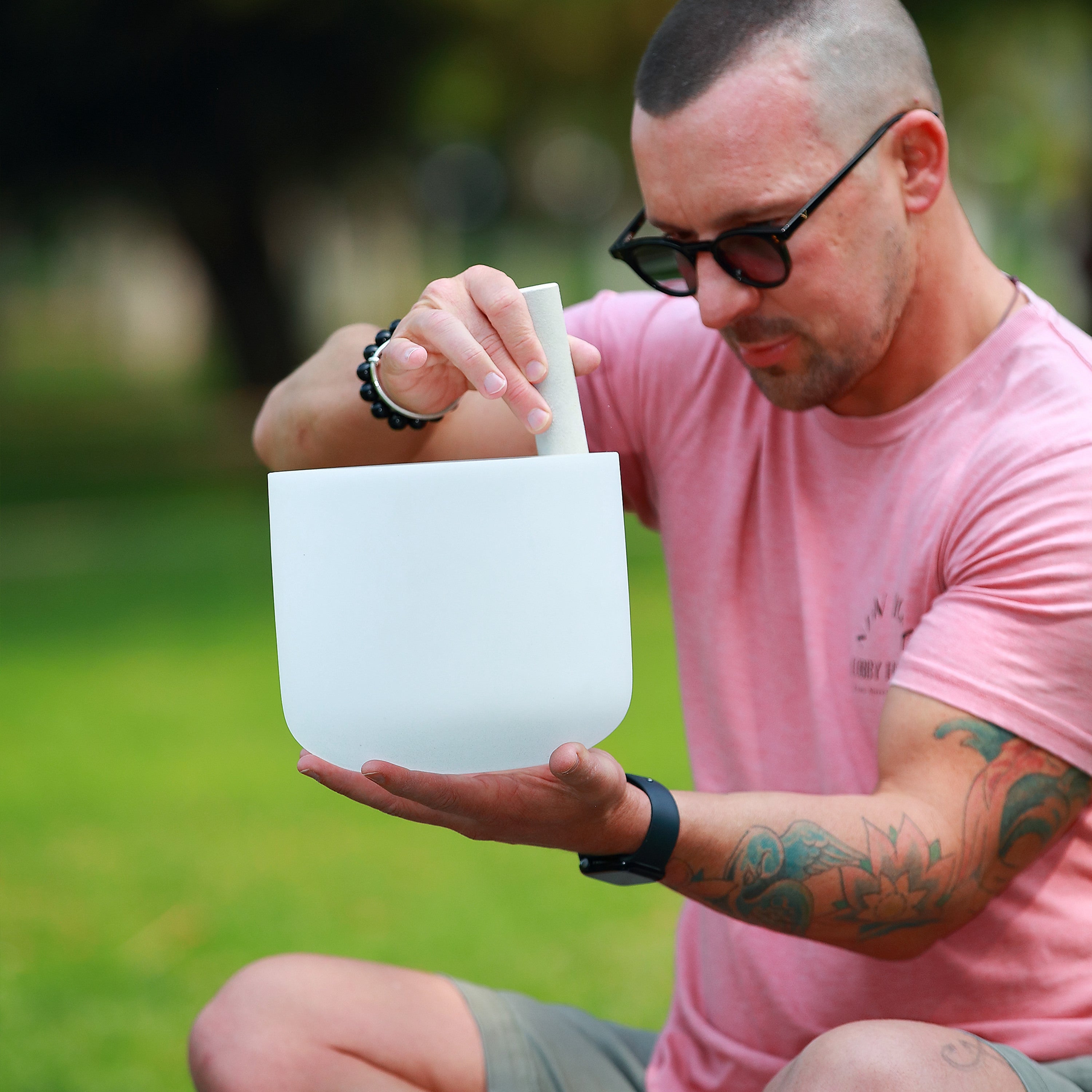 7-12 inch Chakra Set of 7 Crystal Singing Bowls with Heavy Duty Carrying Cases and Singing Bowl Mallets - TOPFUND Crystal Singing Bowl