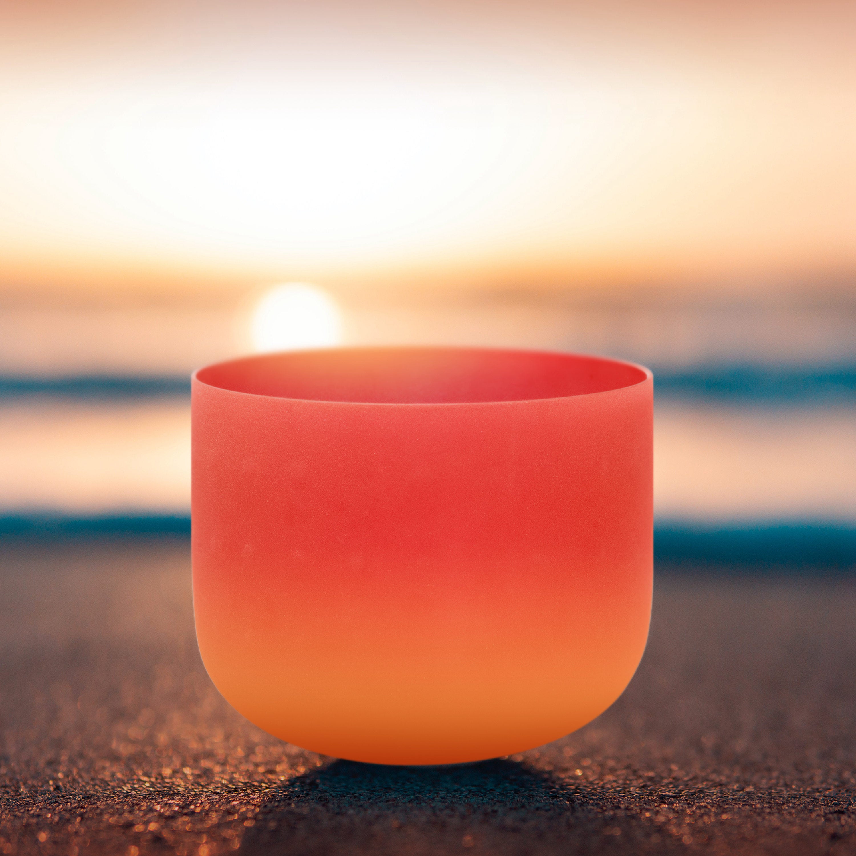 TOPFUND 432Hz D Note Orange Crystal Singing Bowl Chakra - TOPFUND Crystal Singing Bowl