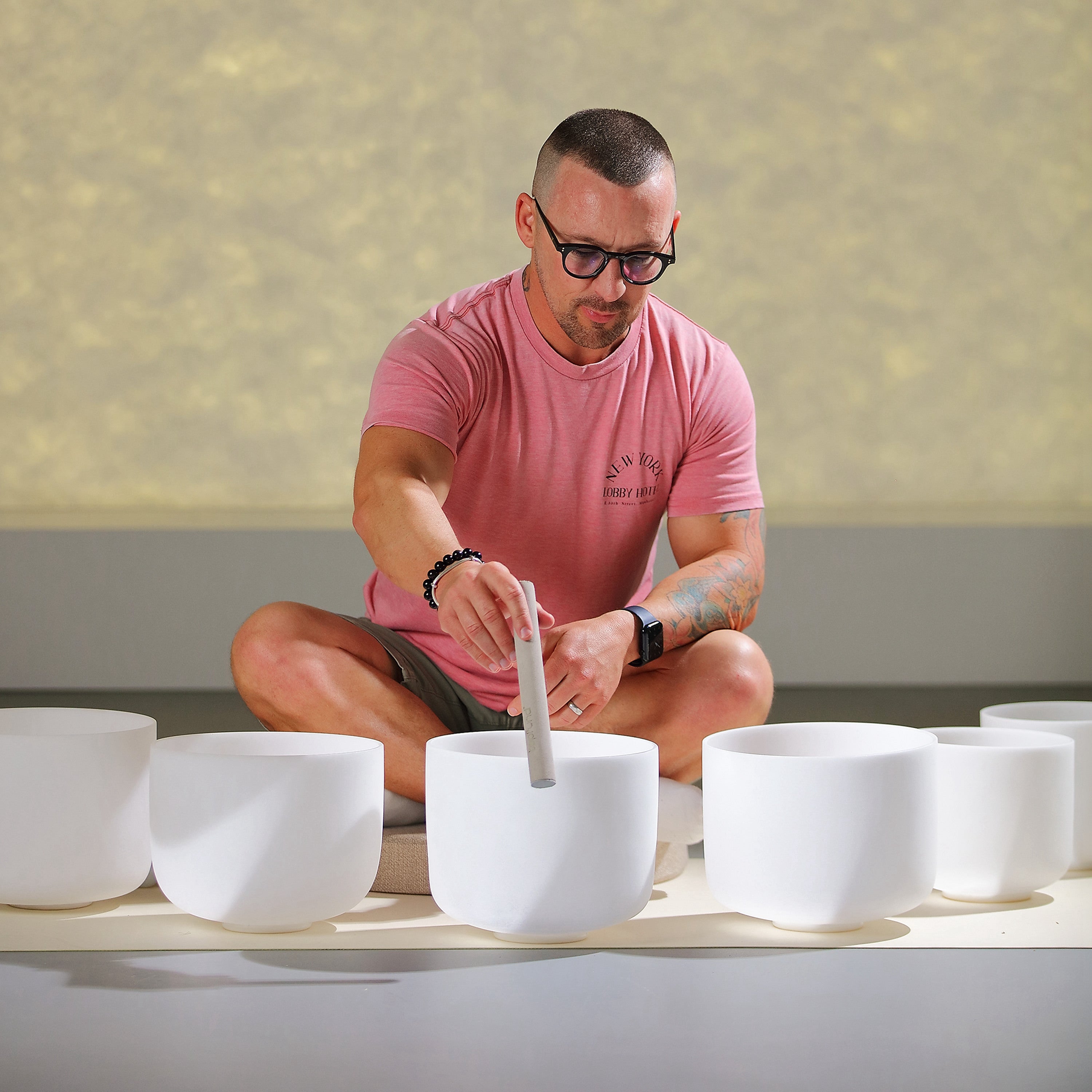 7-12 inch Chakra Set of 7 Crystal Singing Bowls with Heavy Duty Carrying Cases and Singing Bowl Mallets - TOPFUND Crystal Singing Bowl