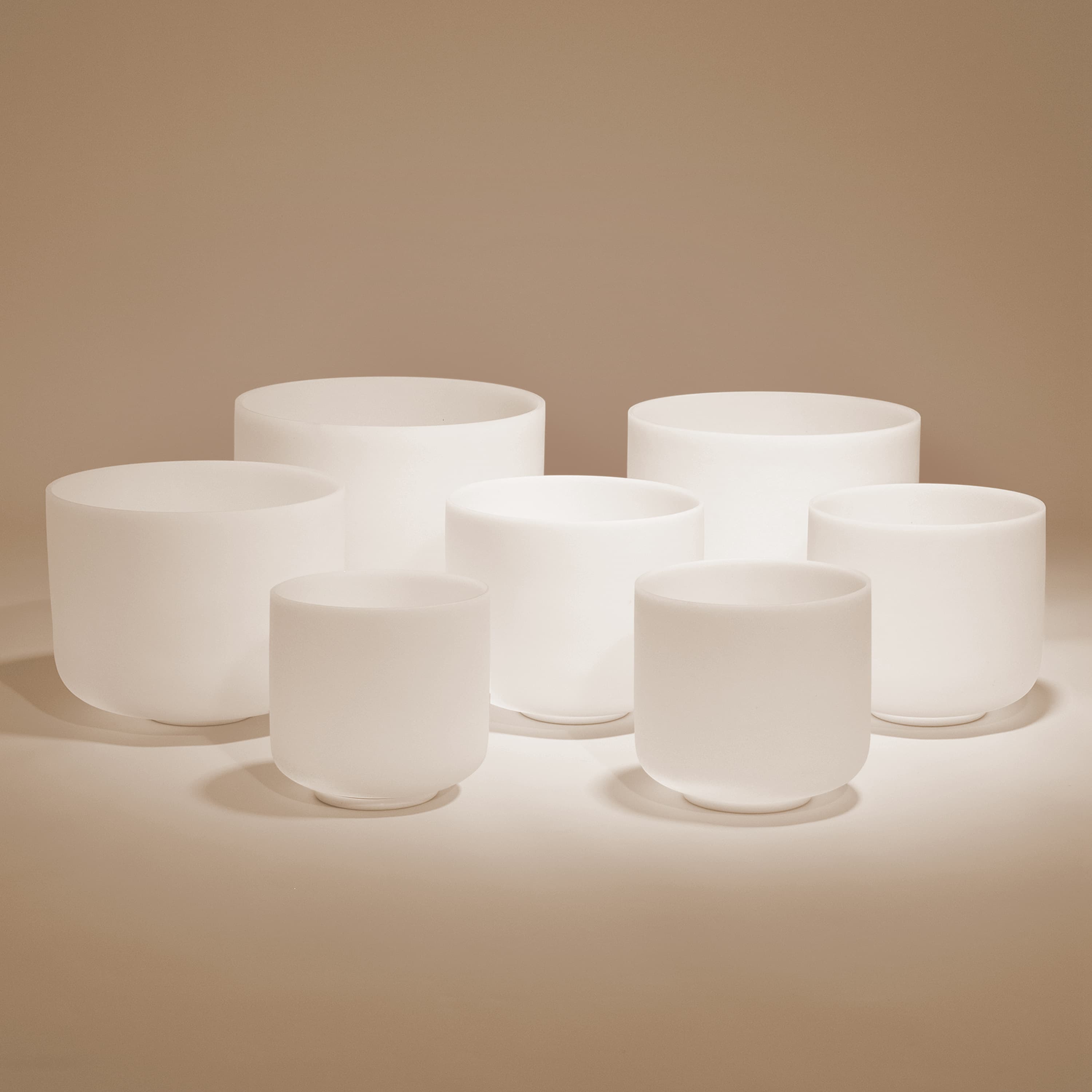 TOPFUND 7-12 inch Chakra Set of 7 Crystal Singing Bowls - TOPFUND Crystal Singing Bowl