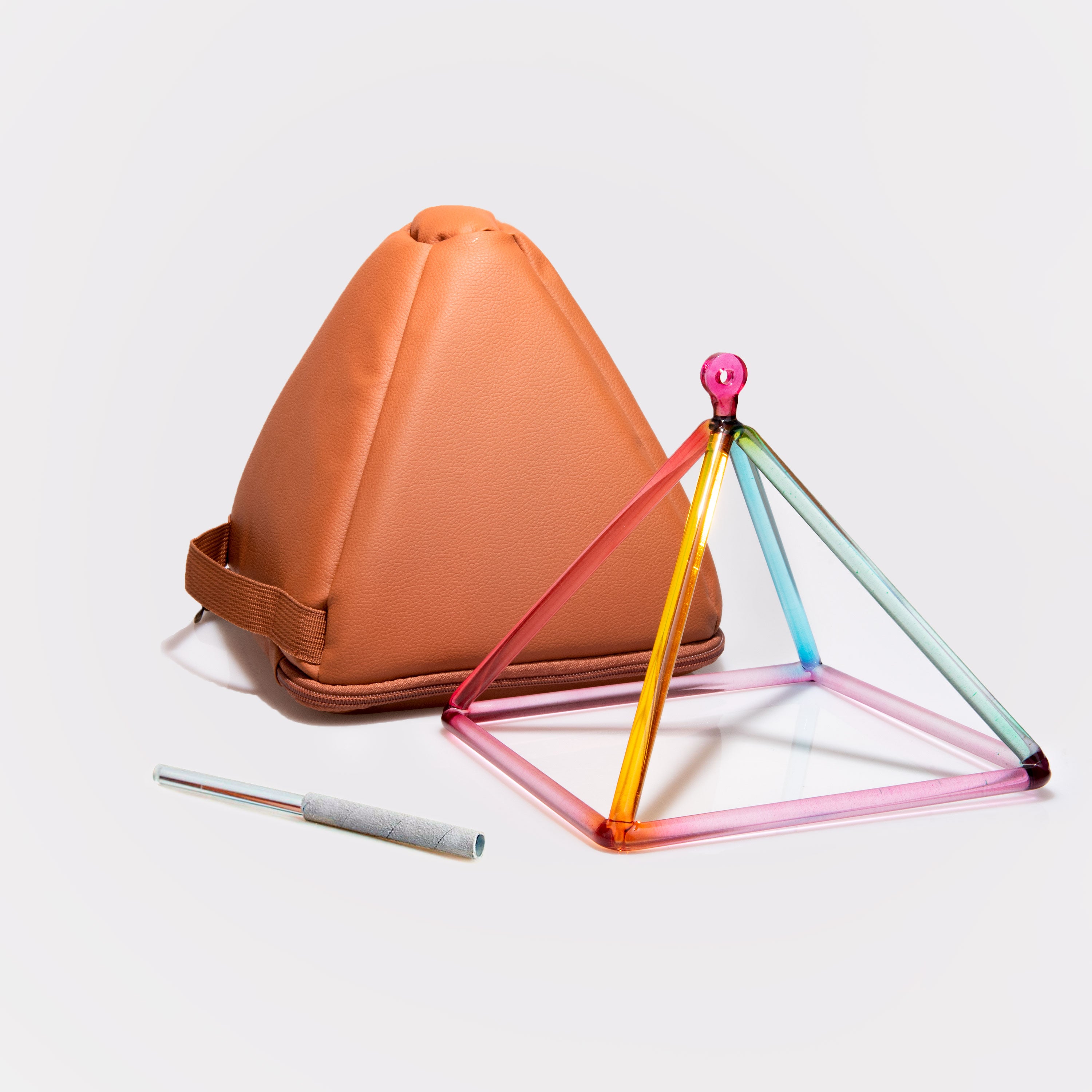 TOPFUND Rainbow Crystal Singing Pyramids - TOPFUND Crystal Singing Bowl