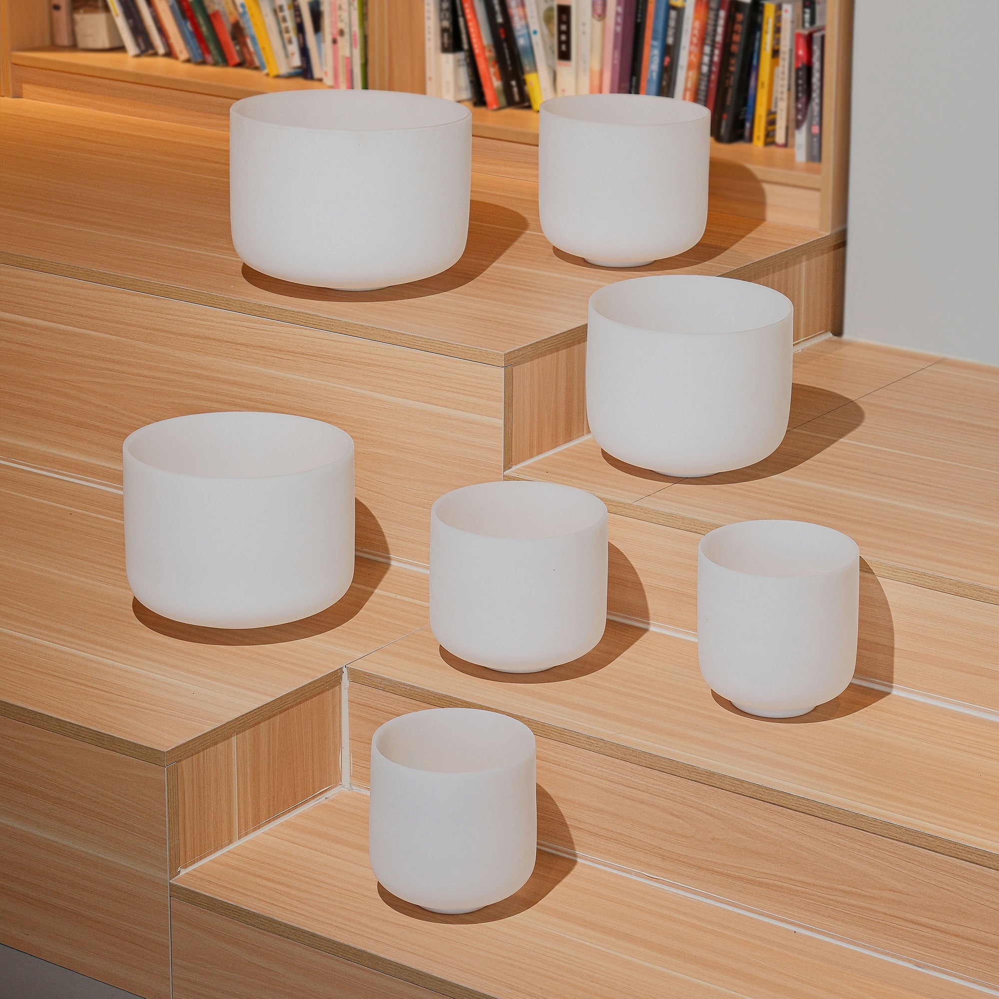 TOPFUND 6-12 inch Chakra Set of 7 Sharp Notes Crystal Singing Bowls - TOPFUND Crystal Singing Bowl