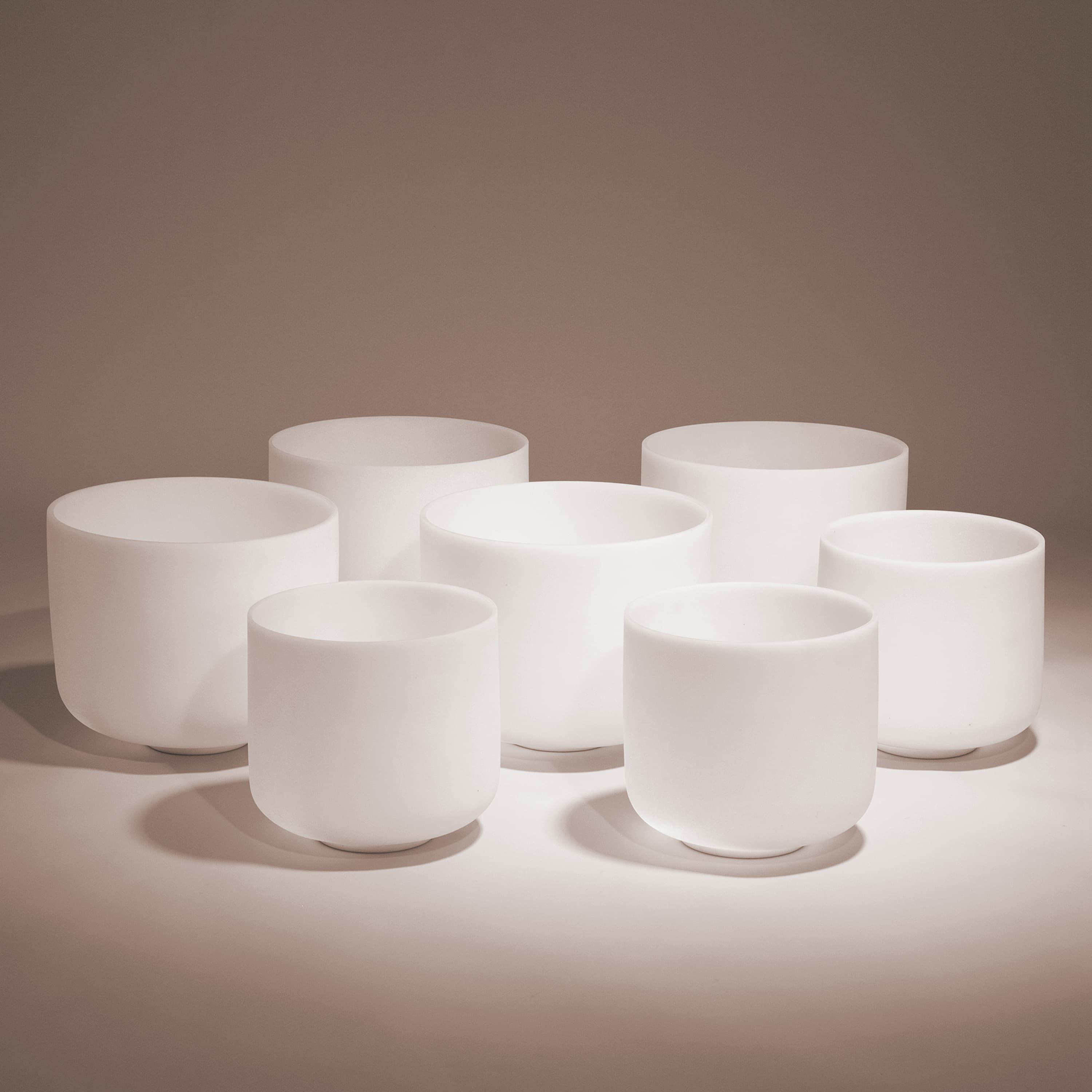 TOPFUND 8-10 inch Chakra Set of 7 Crystal Singing Bowls - TOPFUND Crystal Singing Bowl