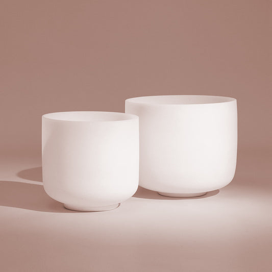 TOPFUND 440hz 8-10 inch Chakra Tuned Set of 2 Crystal Singing Bowls (8G#+10C#) - TOPFUND Crystal Singing Bowl